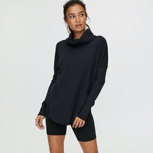 ARITZIA - TNA Thermal Cowlneck Long-sleeve - Size S - Dark Grey